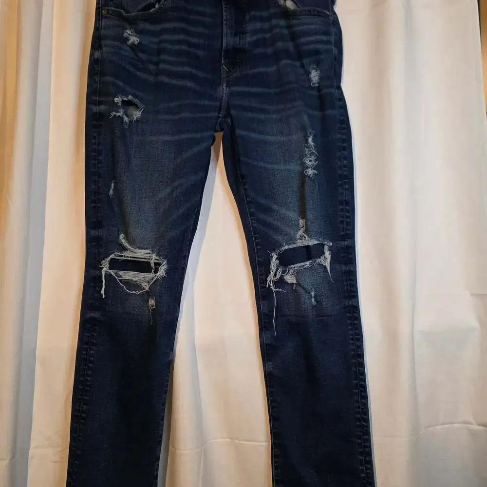 American Eagle AirFlex+ Patched Skinny Jean 34×30